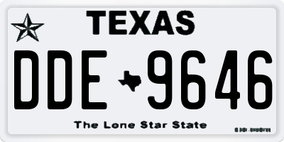 TX license plate DDE9646