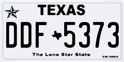 TX license plate DDF5373