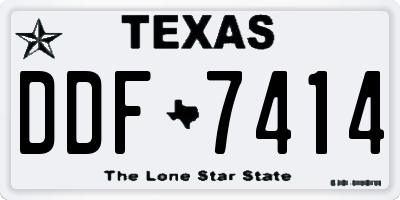 TX license plate DDF7414