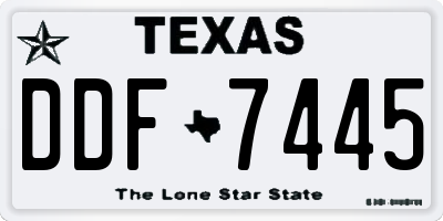TX license plate DDF7445