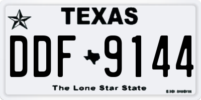TX license plate DDF9144