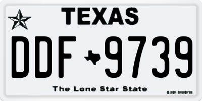 TX license plate DDF9739