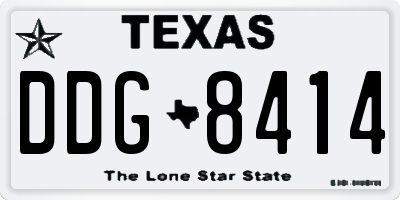 TX license plate DDG8414