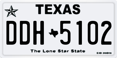 TX license plate DDH5102