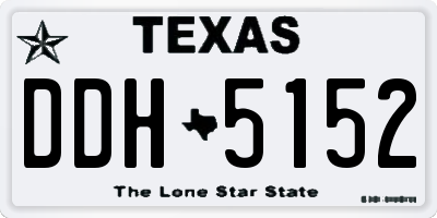 TX license plate DDH5152