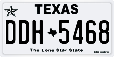 TX license plate DDH5468