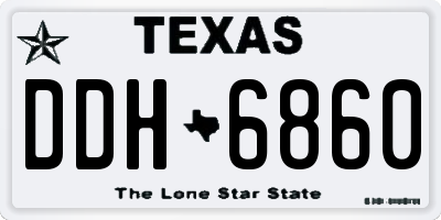 TX license plate DDH6860