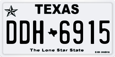 TX license plate DDH6915