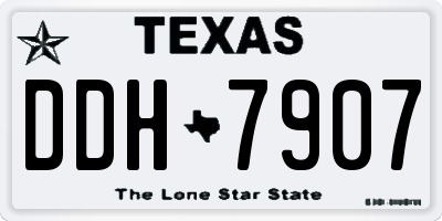 TX license plate DDH7907
