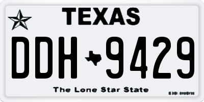 TX license plate DDH9429
