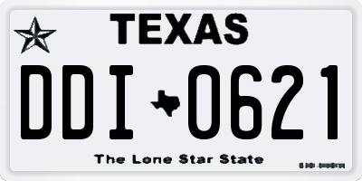 TX license plate DDI0621