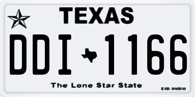 TX license plate DDI1166