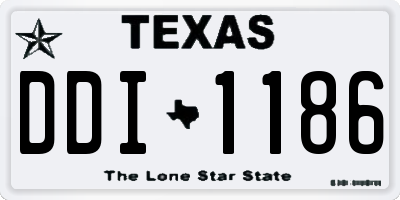 TX license plate DDI1186