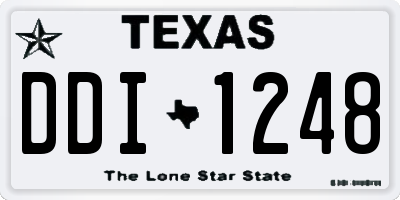 TX license plate DDI1248