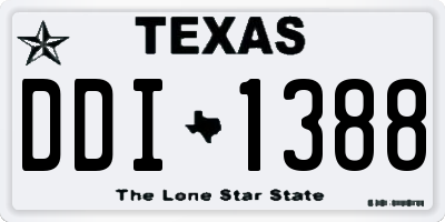 TX license plate DDI1388