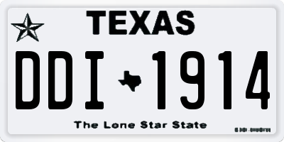 TX license plate DDI1914