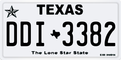 TX license plate DDI3382