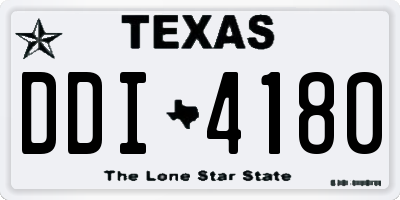 TX license plate DDI4180