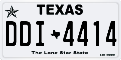 TX license plate DDI4414