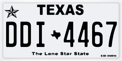 TX license plate DDI4467