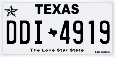 TX license plate DDI4919
