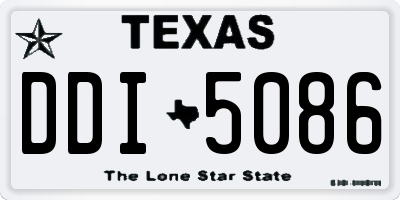 TX license plate DDI5086