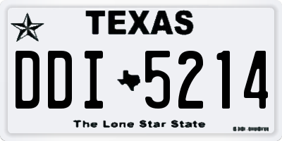 TX license plate DDI5214