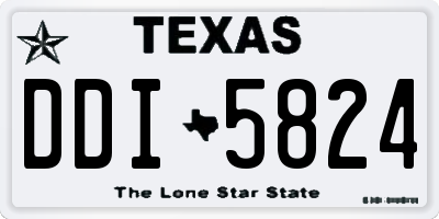 TX license plate DDI5824