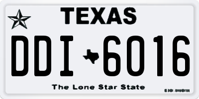 TX license plate DDI6016