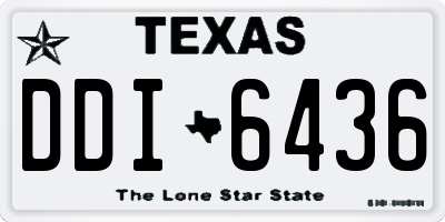 TX license plate DDI6436