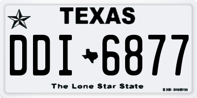 TX license plate DDI6877
