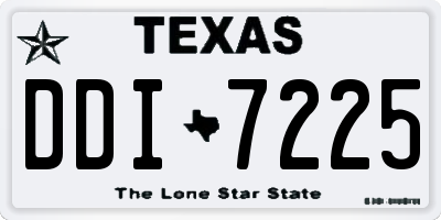 TX license plate DDI7225