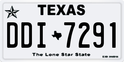TX license plate DDI7291