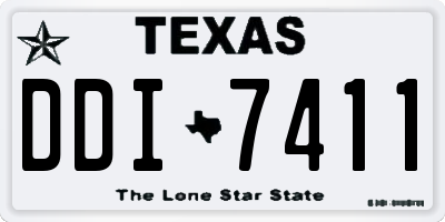 TX license plate DDI7411