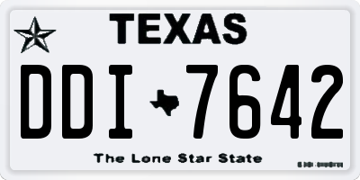 TX license plate DDI7642