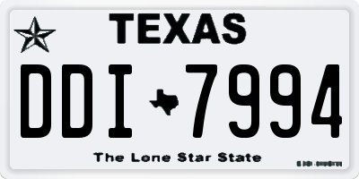 TX license plate DDI7994