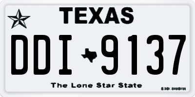 TX license plate DDI9137