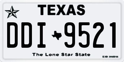 TX license plate DDI9521