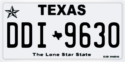 TX license plate DDI9630