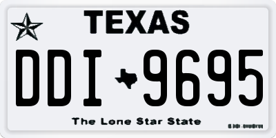 TX license plate DDI9695