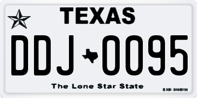 TX license plate DDJ0095