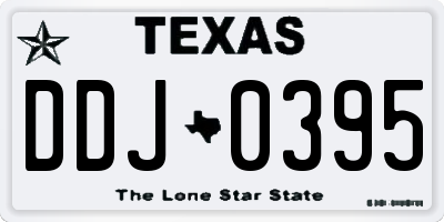 TX license plate DDJ0395