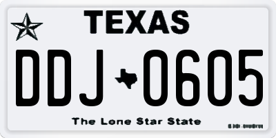 TX license plate DDJ0605
