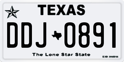 TX license plate DDJ0891