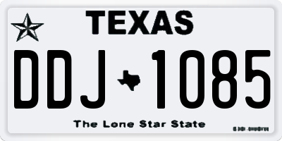 TX license plate DDJ1085