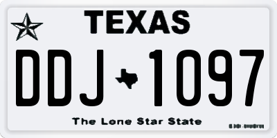 TX license plate DDJ1097