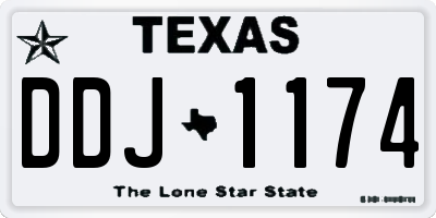 TX license plate DDJ1174