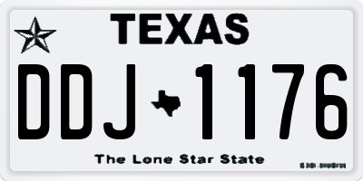 TX license plate DDJ1176