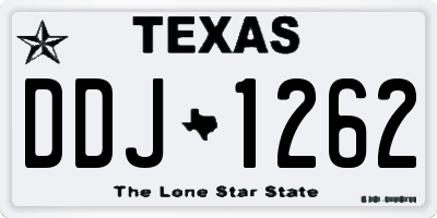 TX license plate DDJ1262