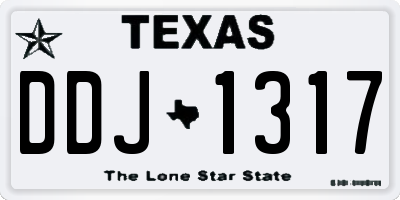 TX license plate DDJ1317
